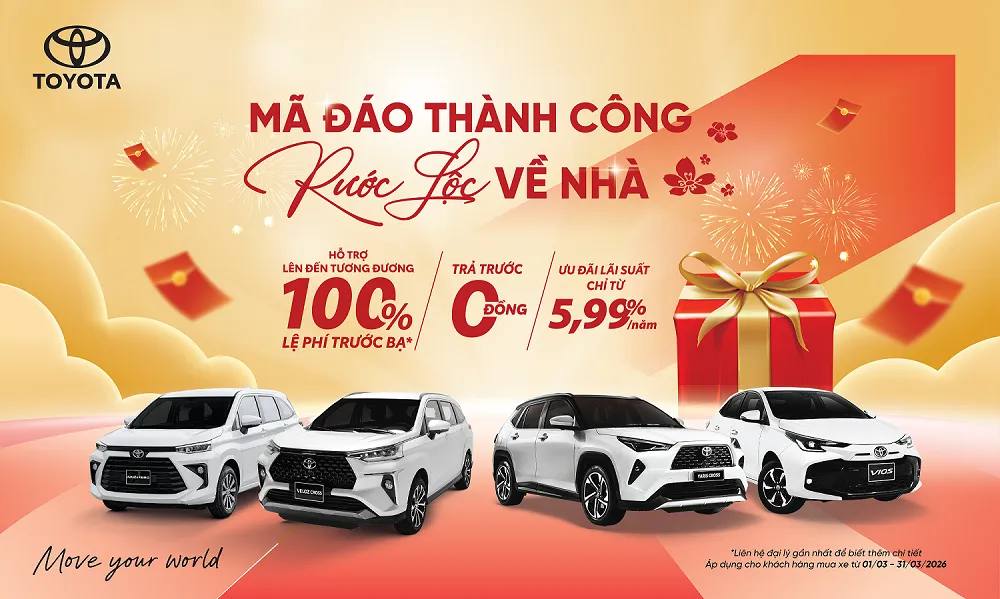 Chương trình khuyến mãi mua xe Toyota tháng 03/2026